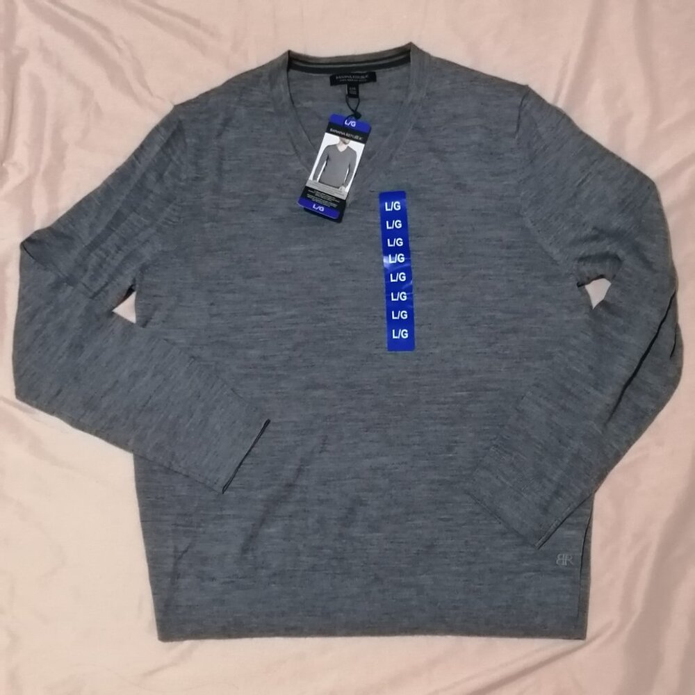 100% Merino Wool V-Neck Sweater, BNWT!
